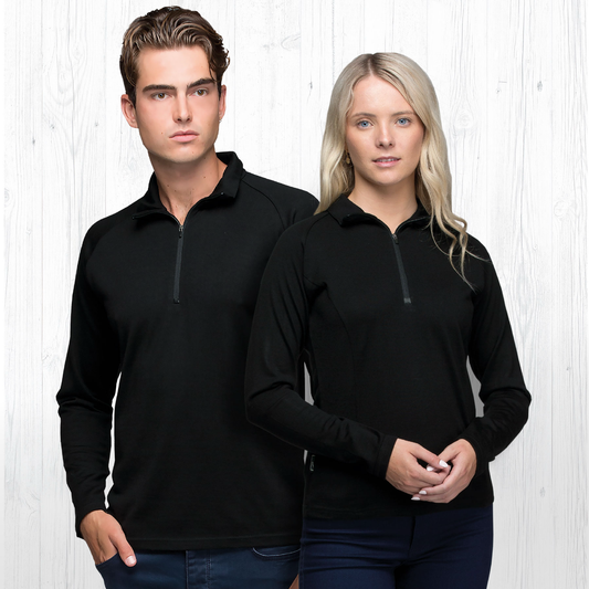 Ladies Zip Pullover Merino LSL