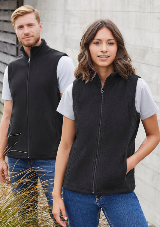 Mens Plain Poly Fleece Vest