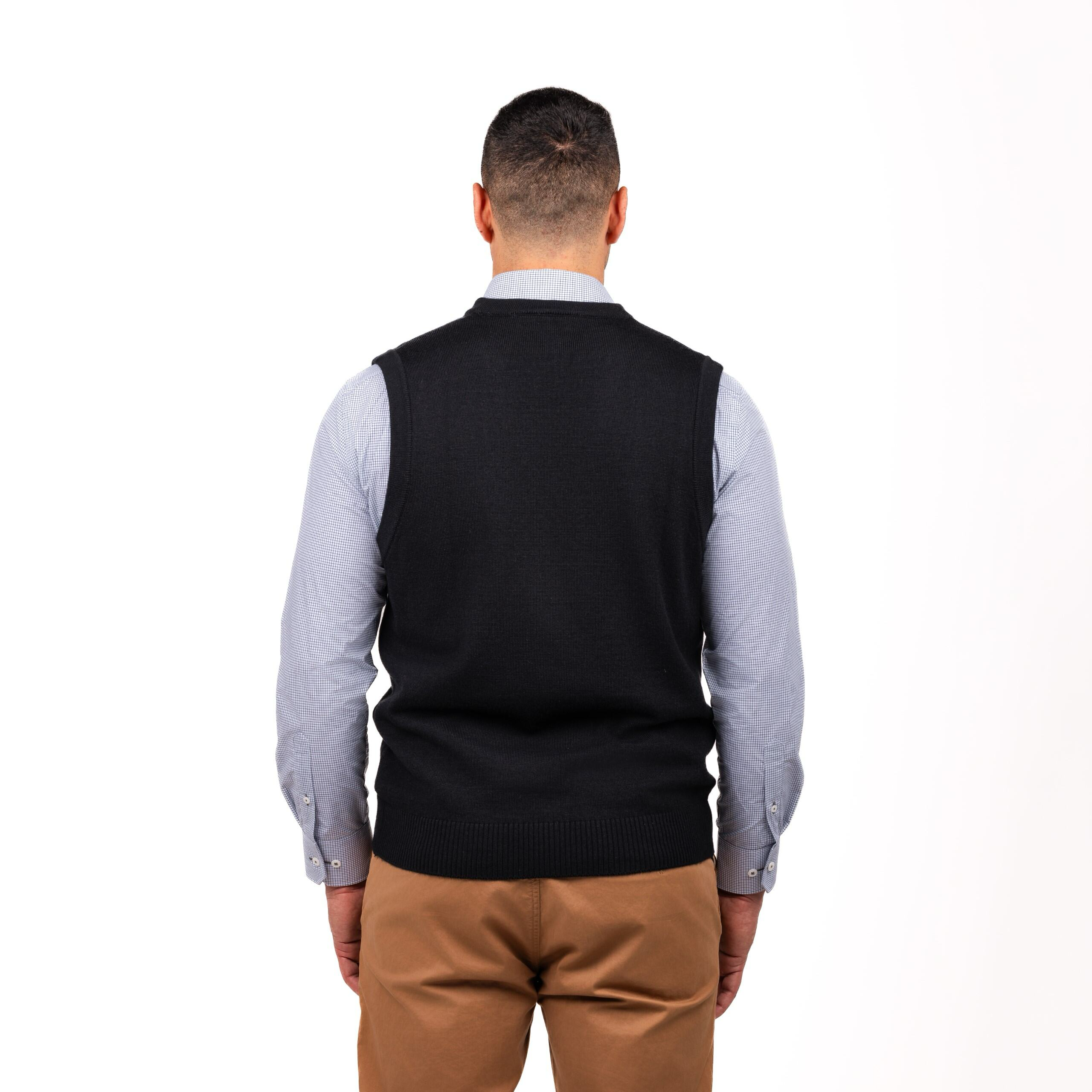 Merino Blend V Neck Vest