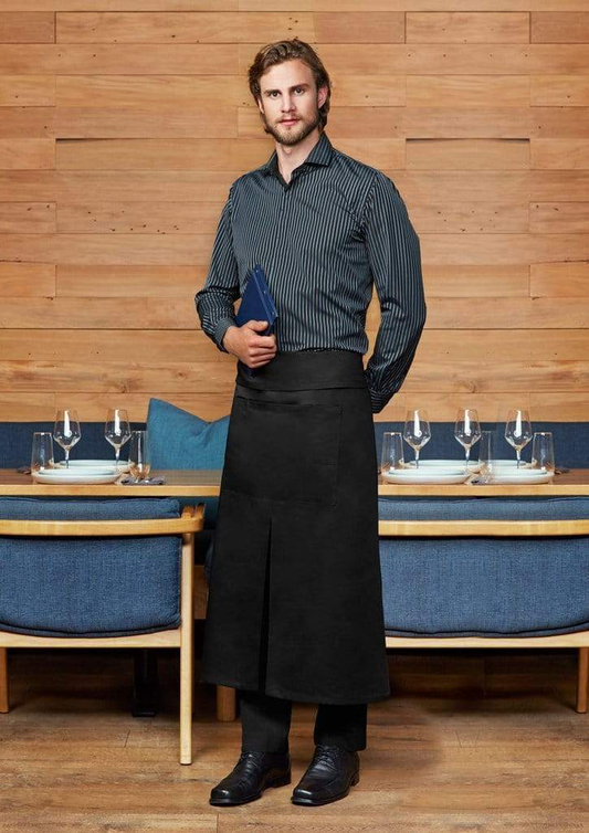 Long Half Apron P/C - Black