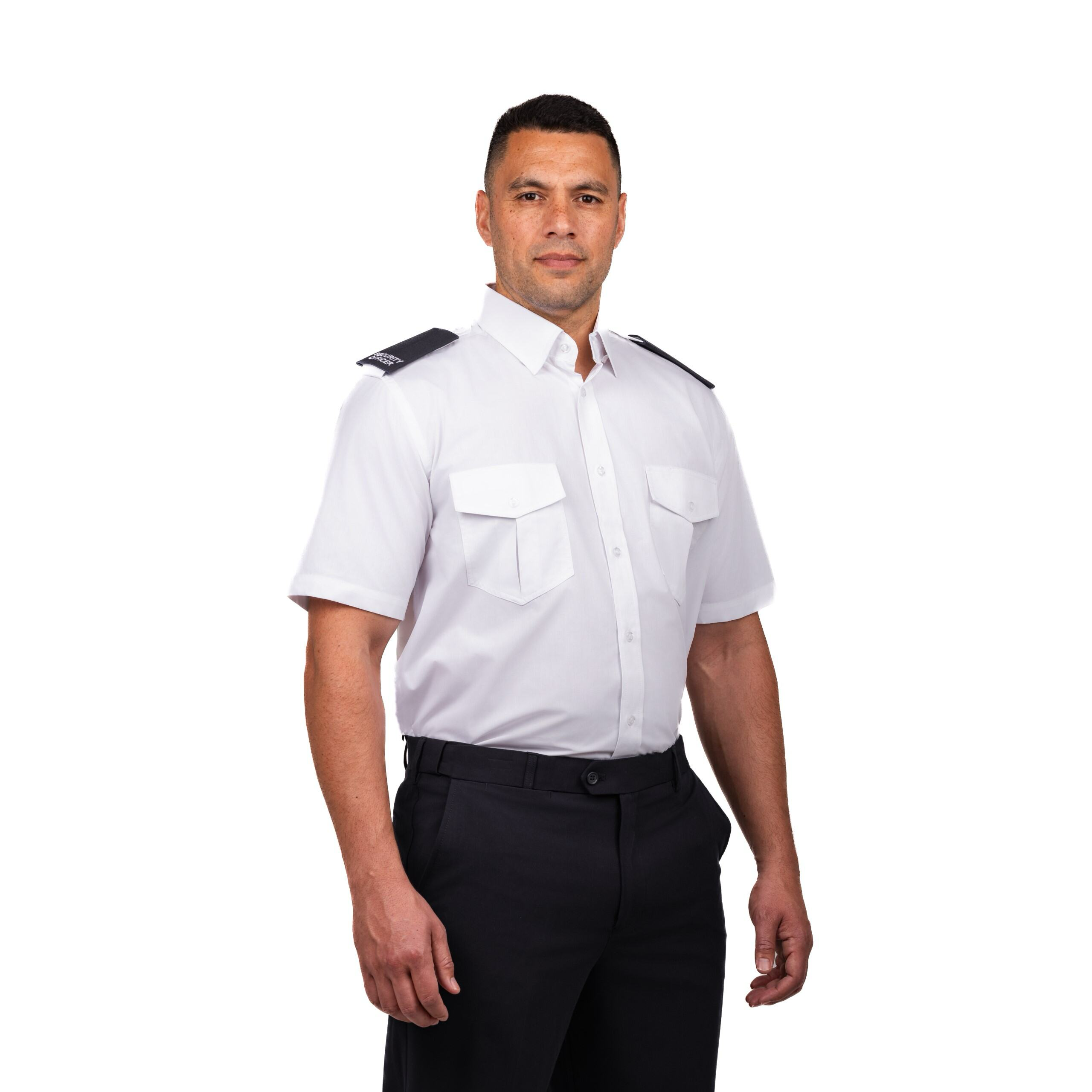 Security Officer Epaulettes - Black/White