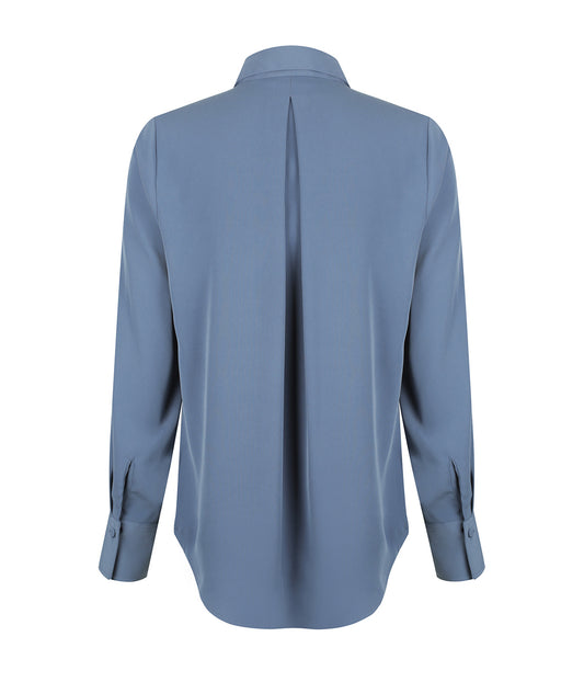 Long Sleeve Soft Quinn Top - Denim