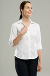 Wrinkle Free Self-Stripe 3/4 Sleeve Blouse