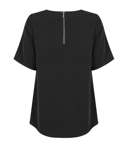 Short Sleeve Soft Taylor Top - Black