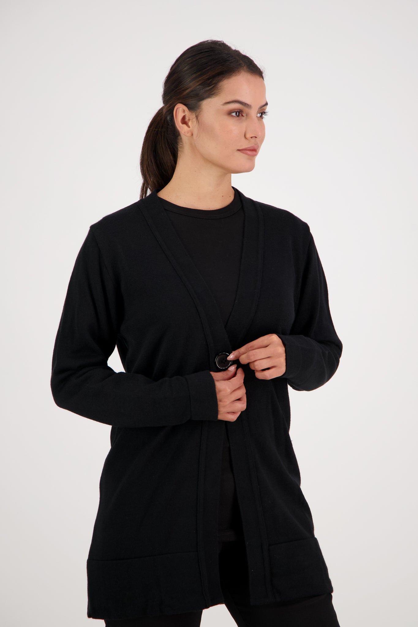 Black longline outlet sweater