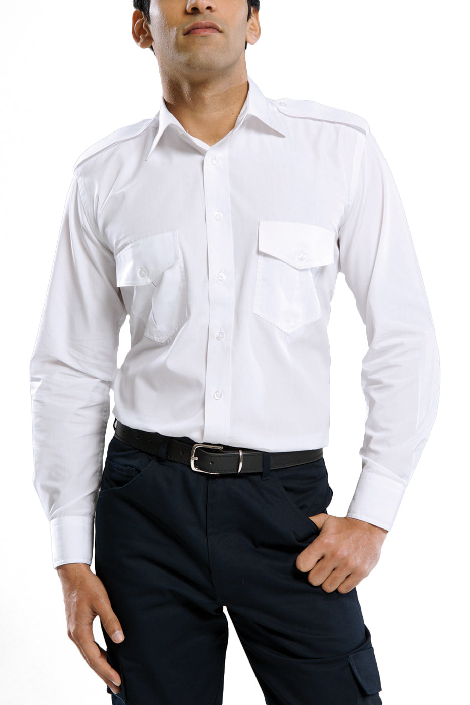 Men's Long Sleeve Epaulette Shirt
