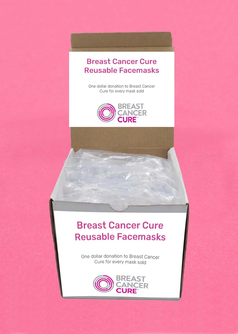 Mask Counter Display - 30 Reusable Breast Cancer Cure Face Mask